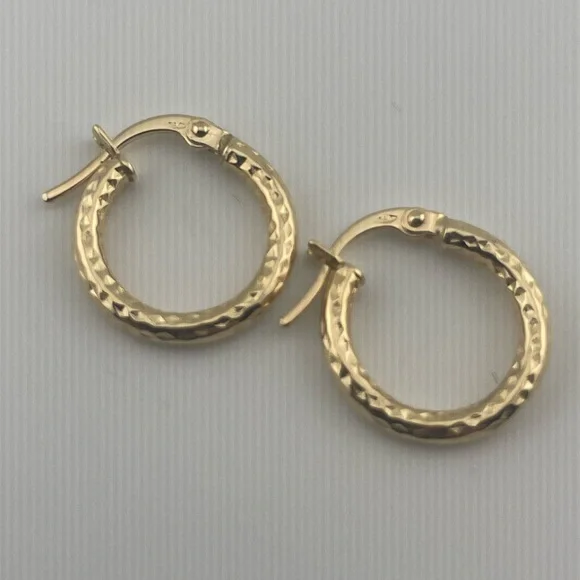 18K Gold Huggie Earrings with Champagne South Sea Pearl Drops 12mm - Picture 3 of 16